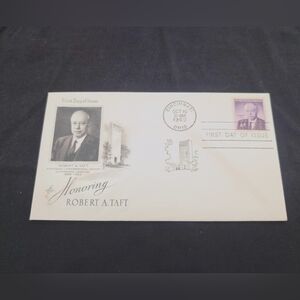 1960 Cincinnati Ohio Commemorative Envelope Honoring Robert A. Taft
